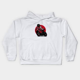 Red GSXR superbike Kids Hoodie